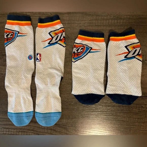 2 PAIR- STANCE Dress Socks- OKC Thunder NBA, Size L - Picture 2 of 4